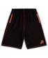 Фото #1 товара Men's Black, Orange Phoenix Suns Big and Tall Contrast Stitch Knit Shorts