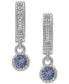 ფოტო #3 პროდუქტის Tanzanite (1/4 ct. t.w.) Charm Lab grown White Sapphire (1/10 ct. t.w.) Huggie Hoop Earrings in Sterling Silver