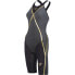 PHELPS Matrix Open Back Swimsuit refurbished Black / Dark Grey / Gold, FR 30 - фото #1