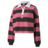 Фото #1 товара Puma Swxp Striped Long Sleeve Polo Shirt Womens Pink Casual 53573982