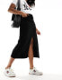 Фото #2 товара Nobody's Child cord midi skirt in black