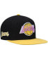 ფოტო #1 პროდუქტის Men's Black and Gold Los Angeles Lakers Hardwood Classics Snapback Hat