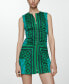 Women's Printed Zip Dress