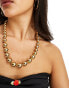 Фото #1 товара Kaiia oversized beaded necklace in gold