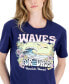 ფოტო #3 პროდუქტის Juniors' Waves For Days Graphic T-Shirt