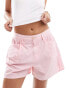 Фото #1 товара Mango straight woven shorts in washed pink