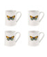 Фото #2 товара Botanic Garden Harmony Embossed 16 Oz Tankard Butterfly, Set of 4