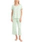 ფოტო #1 პროდუქტის Women's 2-Pc. Garden Grove Capri Pajamas Set