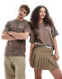 Фото #1 товара Dickies aitken left chest logo t-shirt in brown