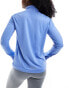 Nike Running Pacer Dri-Fit half zip long sleeve top in light blue