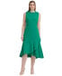 ფოტო #1 პროდუქტის Women's Flounce-Hem Sleeveless Midi Dress