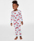 Фото #1 товара Baby & Toddler Santa Toss Cotton Snug-Fit Pajama Set, Created for Macy's