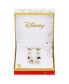 Фото #2 товара Cubic Zirconia and Mother of Pearl Mickey Mouse Hoop Stud Earring Set