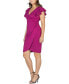 Фото #3 товара Women's V-neck Ruffle Sleeve Knee Length Dress