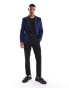 ASOS DESIGN skinny velvet blazer in navy