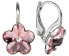 Фото #1 товара Girl´s silver earrings Flower Crystal Light Rose