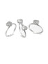 Triple steel ring for good luck Fine Heart JUBR01428JWRH