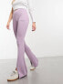 Фото #1 товара Nicce juno flared leggings in light pink with split hem