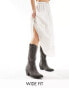 Фото #2 товара Glamorous Wide Fit western knee boots in grey