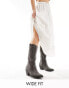 Glamorous Wide Fit western knee boots in grey