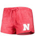 ფოტო #4 პროდუქტის Women's Scarlet Nebraska Huskers Billboard Tie-Dye Tank and Shorts Sleep Set