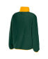 Women's Green Green Bay Packers Polar Fleece Raglan Full-Snap Jacket