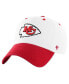 47 Men's White/Red Kansas City Chiefs Double Header Diamond Clean Up Adjustable Hat