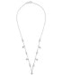 ფოტო #3 პროდუქტის Cultured Freshwater Pearl (4mm) & Diamond Accent Star Dangle 17" Collar Necklace in Sterling Silver