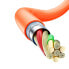 Фото #3 товара Mocny kabel kątowy USB-C - USB-C 120W 1m rotacja 180 pomarańczowy