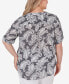 ფოტო #2 პროდუქტის Plus Size Paisley Silky Gauze Top