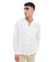 Фото #1 товара Bershka boxy fit long sleeve shirt in white