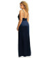 Фото #2 товара Plus Size Cowl-Neck Draped Wrap Maxi Dress with Front Slit