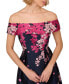 Фото #4 товара Women's Floral-Print Off-The-Shoulder Dress