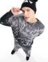 Фото #2 товара COLLUSION Varsity sweatshirt with hand paint splatter in blue co-ord