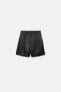 HIGH-WAIST LINEN BERMUDA SHORTS