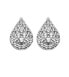 Elegant silver earrings with diamonds and topaz Glimmer DE736