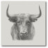 Фото #1 товара Black Bull Gallery-Wrapped Canvas Wall Art - 16" x 16"