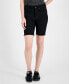 ფოტო #1 პროდუქტის Juniors' High-Rise Frayed-Hem Midi Shorts