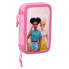 Фото #1 товара Школьный пенал с аксессуарами Barbie Girl Розовый 12.5 x 19.5 x 4 cm (28 Предметы)