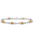 Citrine and White Topaz Bracelet (3-5/8 ct. t.w and 2 ct. t.w) in Sterling Silver