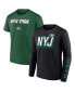 Фото #1 товара Men's Black, Green New York Jets Two-Pack T-shirt Combo Set