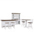 Фото #1 товара Peighton 8-Piece Bar Set (Back bar with hutch, bar with 2 saddle stools, and pub table with 2 swivel stools)