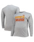 Фото #2 товара Men's Heathered Gray Washington Commanders Big and Tall Practice Long Sleeve T-shirt