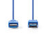 Nedis USB-Kabel| USB 3.2 Gen 1| USB-A Stecker| Buchse| 5 Gbps| Vernickelt| 2 - Cable - Digital