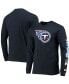 Men's Navy Tennessee Titans Halftime Long Sleeve T-shirt Синий, L - фото #1