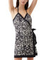 Фото #4 товара Women's Printed Halter Sleeveless Wrap Dress