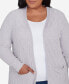 Фото #2 товара Plus Size Classic Chenille Cardigan With Pockets