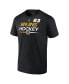 Фото #2 товара Men's Brad Marchand Black Boston Bruins Authentic Pro Prime Name and Number T-shirt