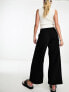 Фото #5 товара River Island Petite wide leg dad trouser in black