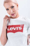 Фото #2 товара Levi`s THE PERFECT TEE 0053 LARGE BATWING WHITE - XS - damskie - biały